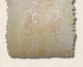 Dimensional Stencil with textured finish for border treatement or an architectural niche