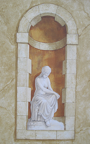 Trompe L'oeil stone niche